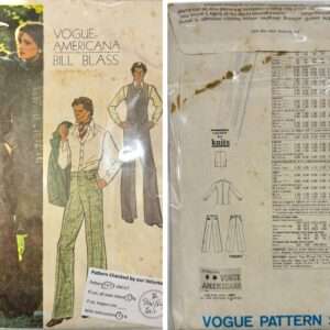 Pattern: (1974) Vogue #1129 Men's Vest, Jacket & Pants (Size 40- Chest 102cm)