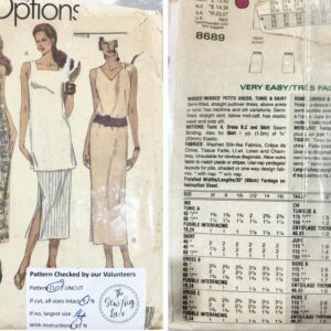 Pattern: (1993) Vogue Easy Options #8689 Womens Dress, Tunic & Skirt (Size 12-14)