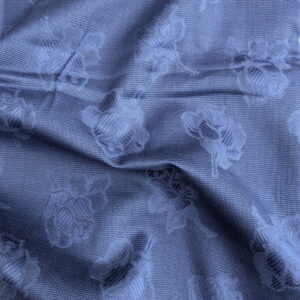 Midnight Blue Roses Open Weave Jacquard (see description)