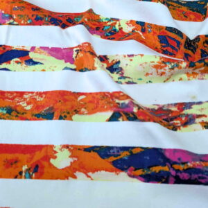 Bright Grungy Stripe Cotton Stretch Sateen (130cm x 72cm)