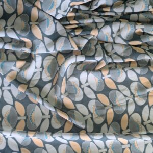 Soft Blue Repeating Flowers Chiffon (150cm x 275cm)