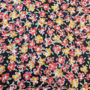 Vintage Floral Loose Weave Polyester (behaves like cotton, pretty sure it is polyester) (106cm x 250cm)
