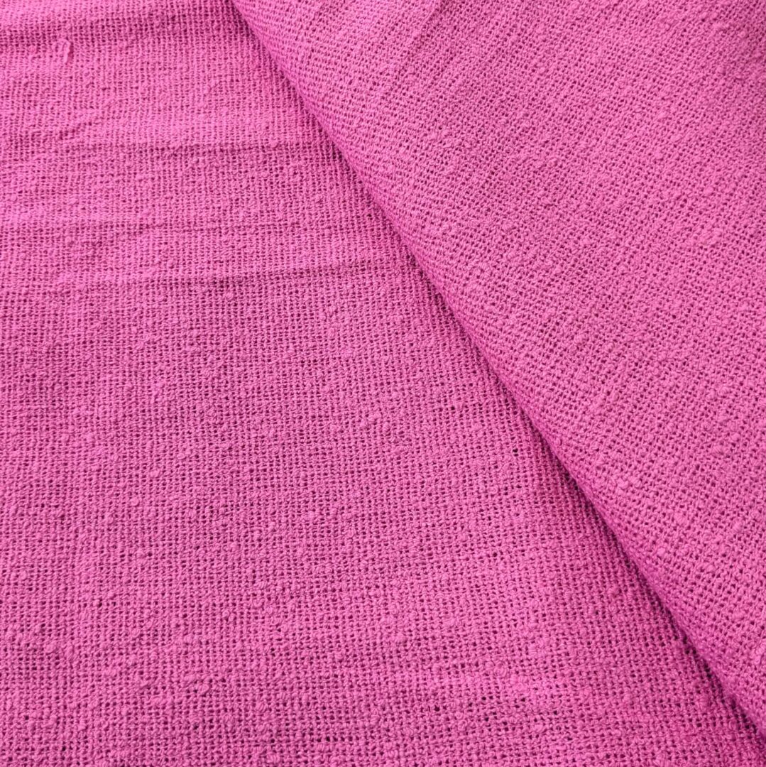 Vintage Bright Pink Boucle Cotton (90cm x 215cm)