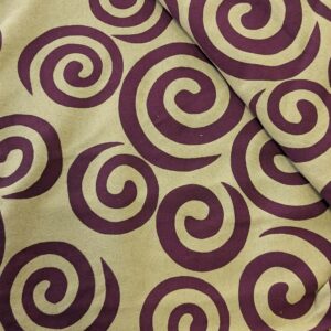 Maroon Swirls Cotton T-shirt Jersey (150cm x 115cm)