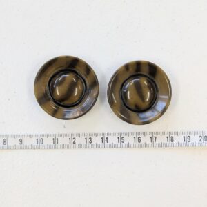 Buttons: Large Mottled Brown with Tunnel Shank x 2