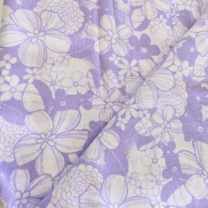 Lavender Floral Loose Weave Dress Fabric (116cm x 160cm)