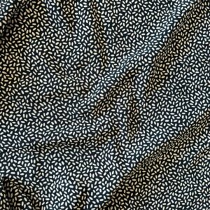 Navy & Cream Polyester Crepe de Chine (115cm x 138cm)