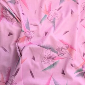 Pink Floral Semi-Sheer Dress Knit (152cm x 160cm)