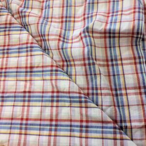 Red & Blue Plaid Lightweight Shirting (112cm x 150cm)