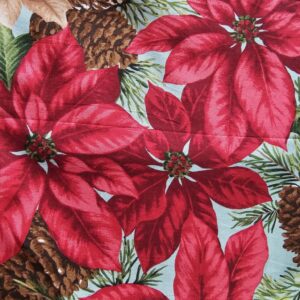 Pretty Poinsettia Quilting Cotton (110cm x 90cm)