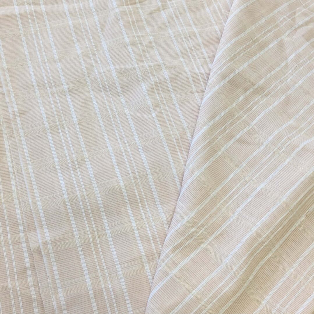 Tan Striped Semi-Sheer Dress Fabric (110cm x 250cm)