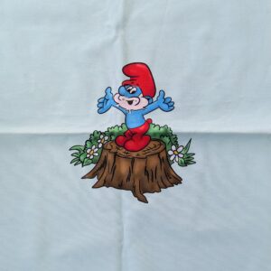 'Papa Smurf' Cotton Canvas Panel (36cm x 46cm)