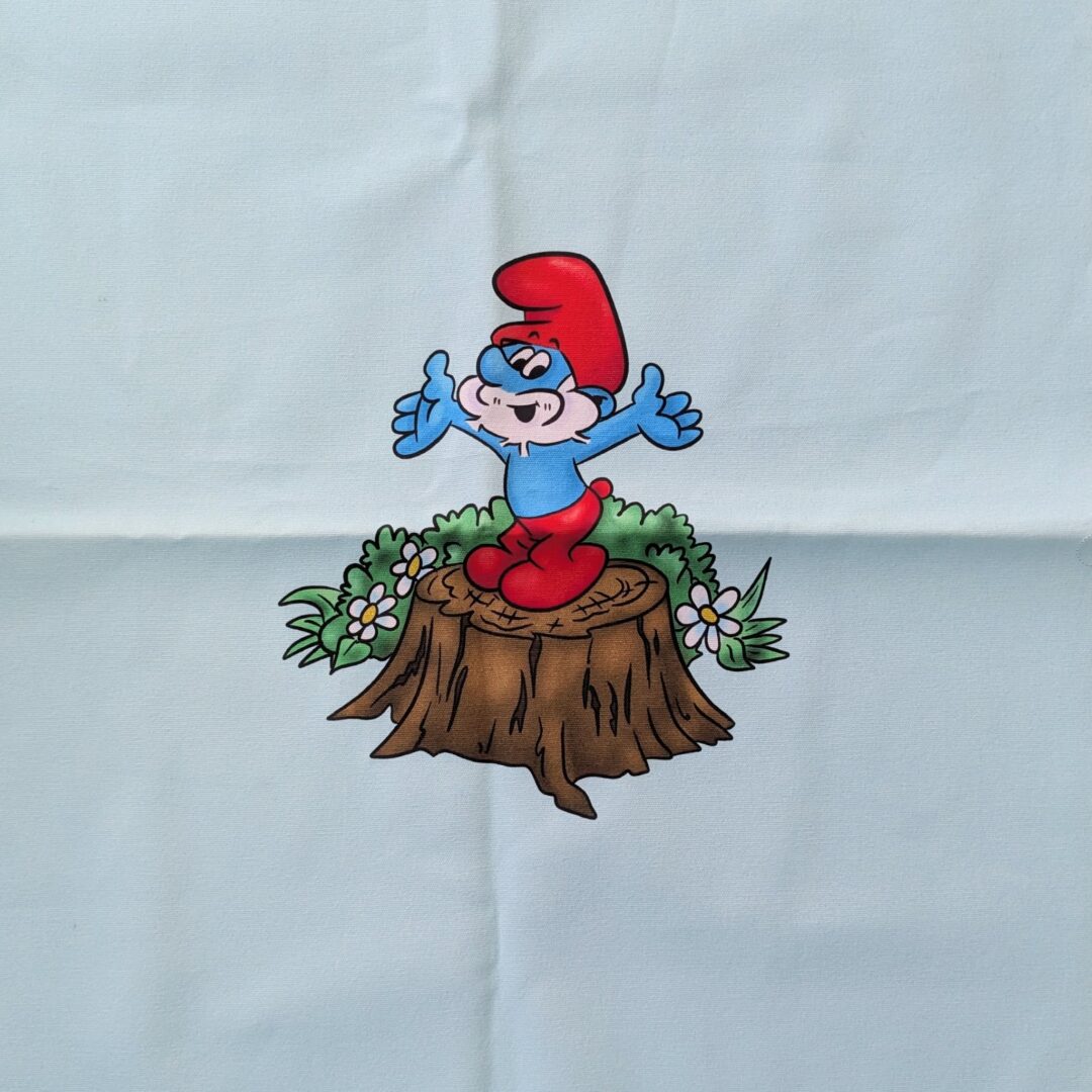 'Papa Smurf' Cotton Canvas Panel (36cm x 46cm)