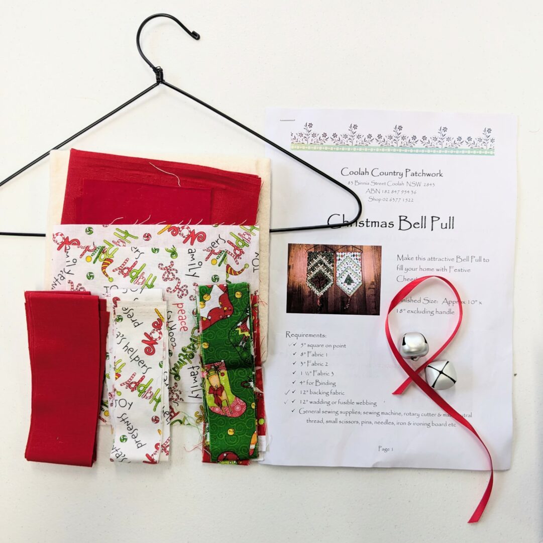 Pattern & Kit: 'Christmas Bell Pull' by Coolah Country Patchwork