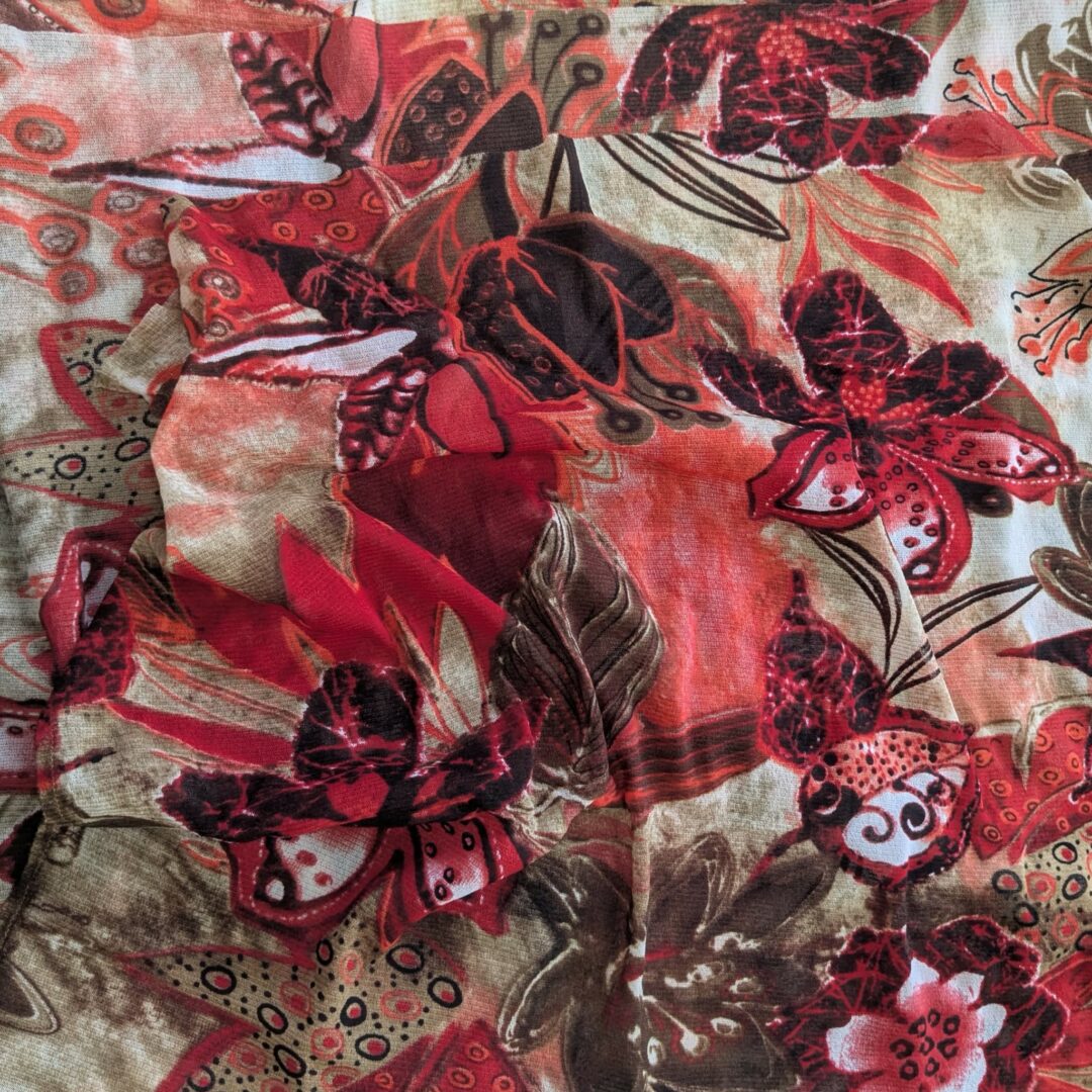 Red & Brown Stretch Mesh (150cm x 150cm)