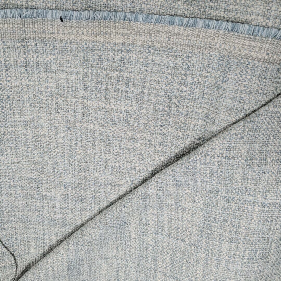 Icy Blue Contrasting Open Weave Home Decorator Fabric (110cm x 120cm + extra)