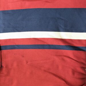 Maroon & Navy Striped Pique Knit (180cm x 300cm)