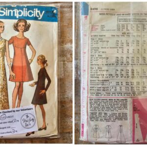 Vintage Pattern: Simplicity #8498 Ladies Dress (Size 14)