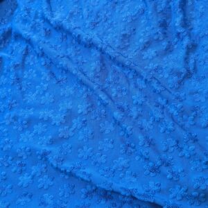 Bright Blue Daisies Cotton Knit (160cm x 210cm)
