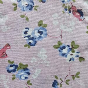 Pink Floral Home Decorator Cotton (120cm x 280cm)