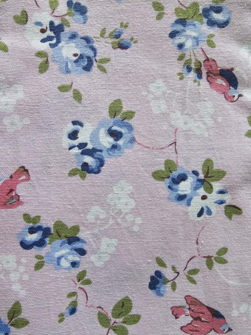 Pink Floral Home Decorator Cotton (120cm x 280cm)