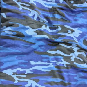 Blue Camo Lightweight Elastane Knit (94cm x 165cm)