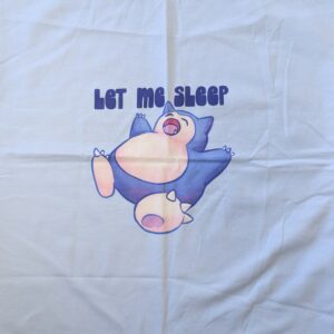 'Let Me Sleep' Cotton Spandex T-shirt Panel (48cm x 44cm)