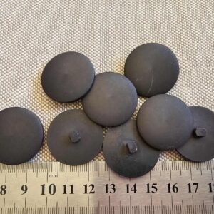 Big Matte Black Shank Buttons x 8
