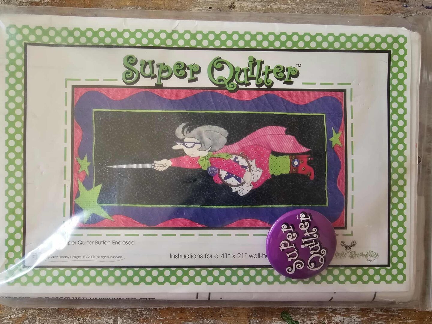 Pattern: "Super Quilter" by Amy Bradley Designs - Wallhanging (41" x 21")