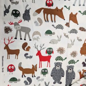 Woodland Animals Montreaux Cotton Drill (117cm x 154cm)