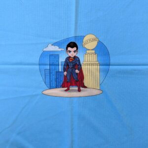 'Superman' Cotton Spandex T-shirt Panel (39cm x 49cm)