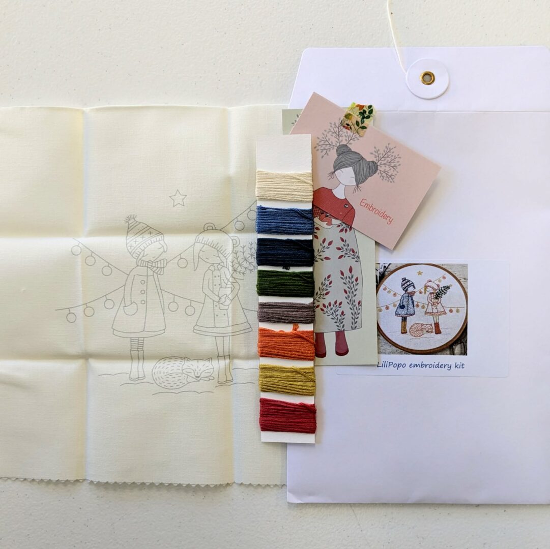 Pattern & Kit: 'Christmas Friends' by LiliPopo Embroidery Kit