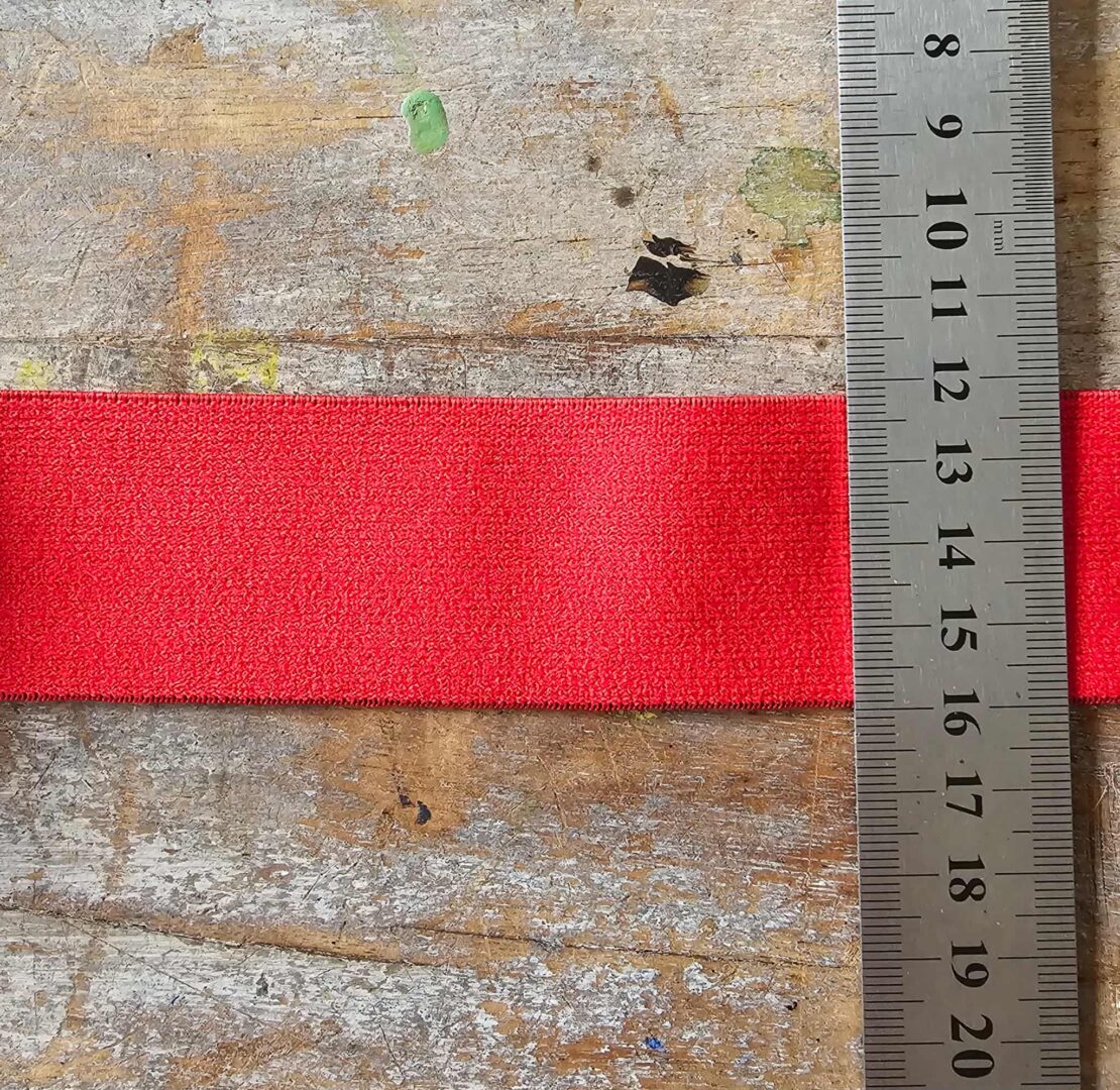 Red Soft Waistband Elastic (38mm x 2m)