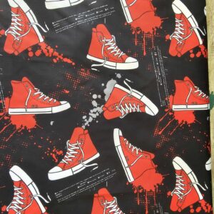 Red High Top Sneakers Spandex (150cm x 190cm)