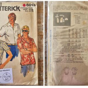 Vintage Pattern: Butterick #6015 Mens Shirt (Size 40)