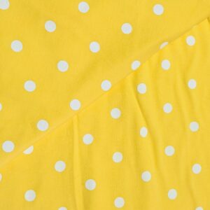 Yellow Polka Dot Cotton Jersey (160cm x 52cm)