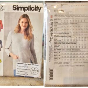 Pattern: Simplicity #S9275 Ladies Tops (Size 8-16)