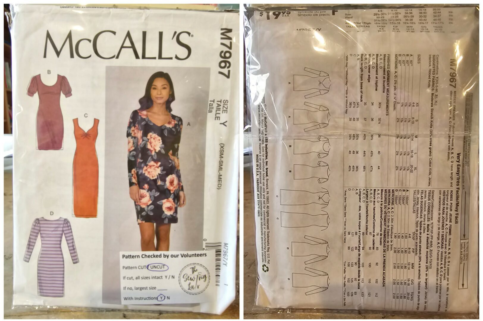 Pattern: McCalls #M7967 Ladies Dresses (Size XS/4-M/14)