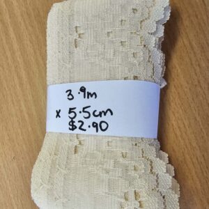 Cream Lace Trim (55mm x 3.9m)