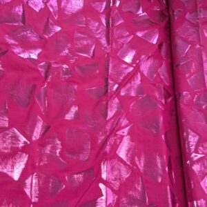 Pink Metallic Foiled Dress Fabric (110cm x 360cm + extra)