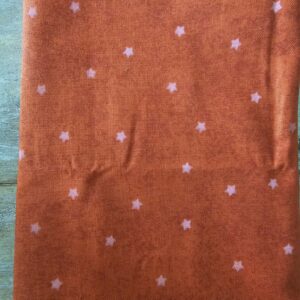 Brick Red Stars Quilting Cotton (112cm x 52cm)
