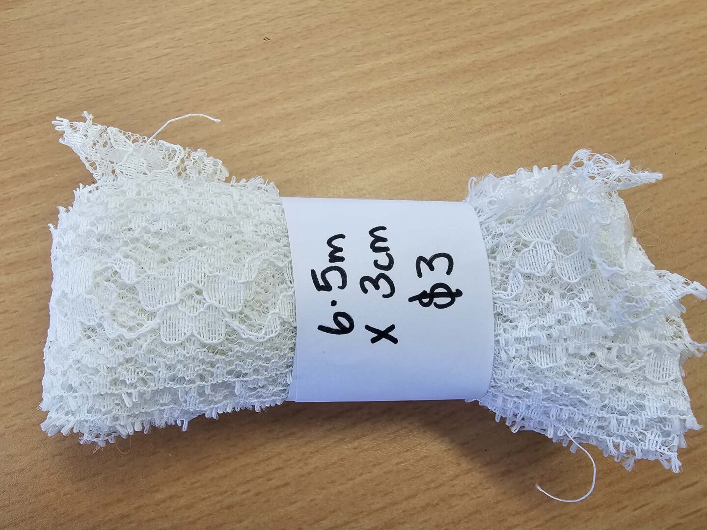 White Floral Lace Trim (30mm x 6.5m)