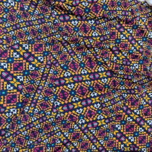 Colourful Geometric Lightweight Elastane Knit (197cm x 450cm)
