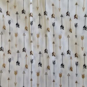 Metallic Arrows Cotton Poplin (112cm x 200cm)