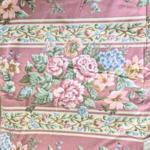 Classic Rose Pink Floral Blockout Curtaining (172cm x 125cm + extra)
