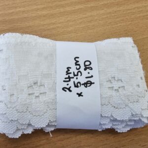 White Lace Trim (55mm x 2.4m)
