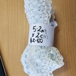 Blu & White Lace Trim (20mm x 5.2m)