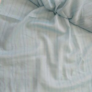 Blue Pinstriped Semi-Sheer Dress Fabric (110cm x 110cm)