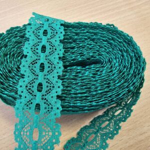 Emerald Green Eyelet Lace Trim (30mm x 9.7m)