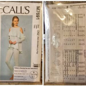 Pattern: McCalls #M7691 Ladies Tops & Pants (Size XS/4-XL/22)
